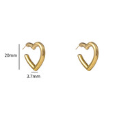 Hollow Hearts Hoop Oorbellen E56271-2 Hollow Hearts Hoop Oorbellen E56271-2