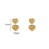Double Heart Stud Oorbellen E56265-2 Double Heart Stud Oorbellen E56265-2