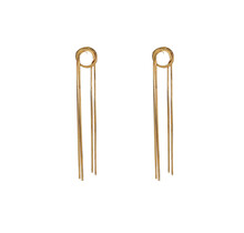 Round Knot Dangle Oorbellen E56245-2