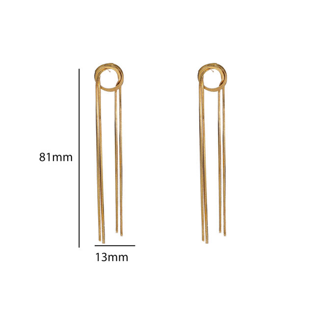 Round Knot Dangle Oorbellen E56245-2 Round Knot Dangle Oorbellen E56245-2