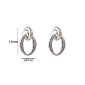 Open Oval Hoop Oorbellen E56244-1 Open Oval Hoop Oorbellen E56244-1