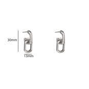 Open Square Hoop Oorbellen E56243-1 Open Square Hoop Oorbellen E56243-1