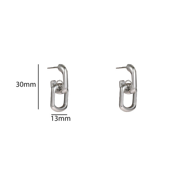 Open Square Hoop Oorbellen E56243-1 Open Square Hoop Oorbellen E56243-1