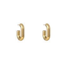 Long hollow Hoop 25mm Oorbellen E56224-2