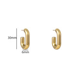 Long hollow Hoop 25mm Oorbellen E56224-2 Long hollow Hoop 25mm Oorbellen E56224-2