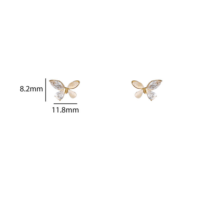 Pearly Butterfly Stud Oorbellen E56189-2 Pearly Butterfly Stud Oorbellen E56189-2