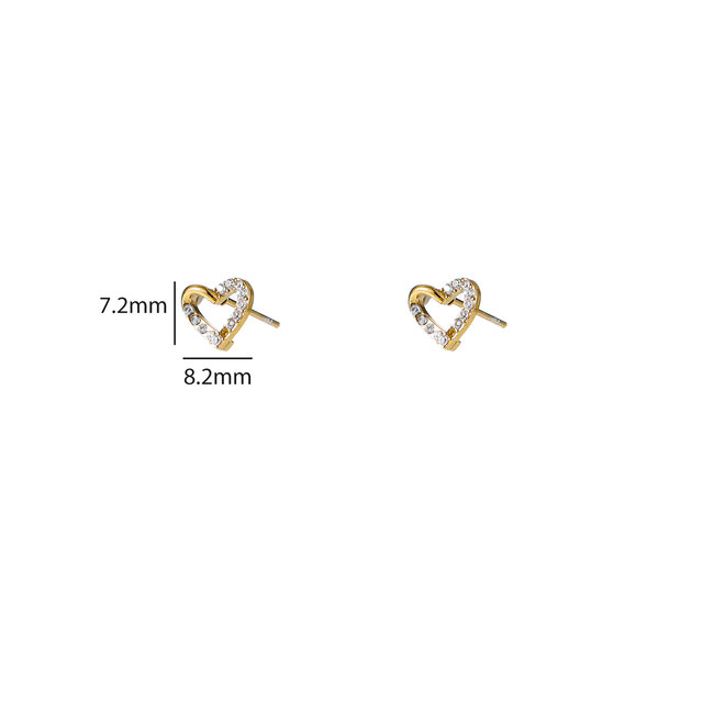 Sparkle Heart Stud Oorbellen E56170-2 Sparkle Heart Stud Oorbellen E56170-2