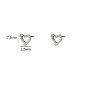Sparkle Heart Stud Oorbellen E56170-1 Sparkle Heart Stud Oorbellen E56170-1