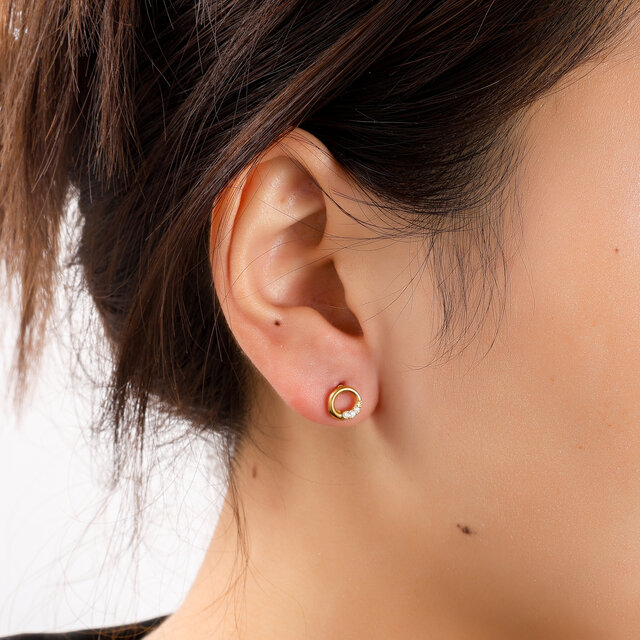 Sparkle Round Stud Oorbellen E56168-2 Sparkle Round Stud Oorbellen E56168-2