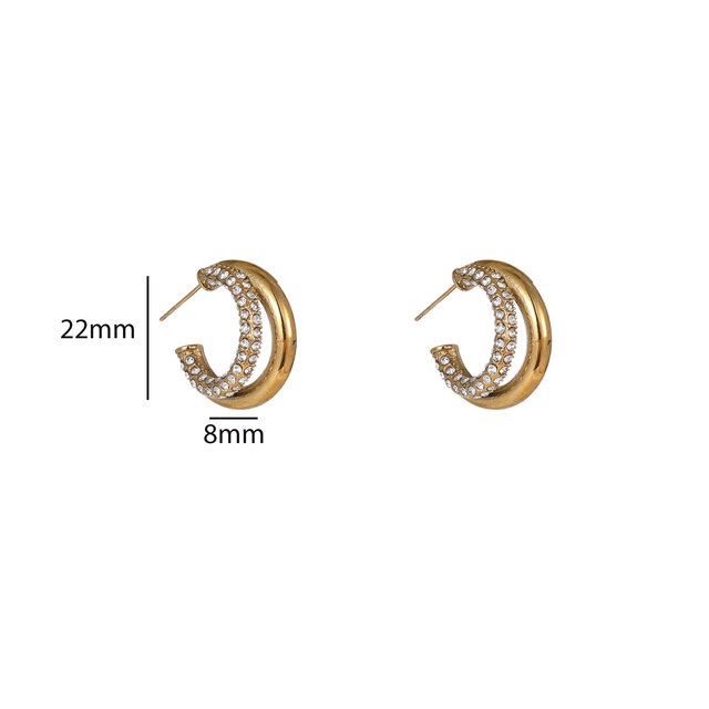 Double Hoop Oorbellen E56139-1 Double Hoop Oorbellen E56139-1