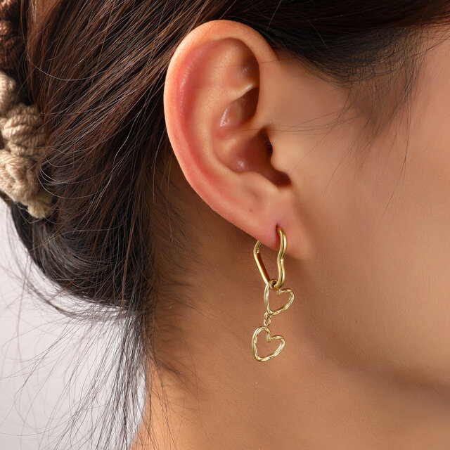 Hoop Heart Hoop Oorbellen E56114-2 Hoop Heart Hoop Oorbellen E56114-2