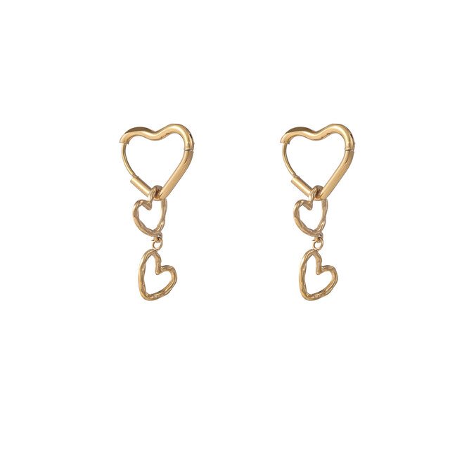 Hoop Heart Hoop Oorbellen E56114-2 Hoop Heart Hoop Oorbellen E56114-2