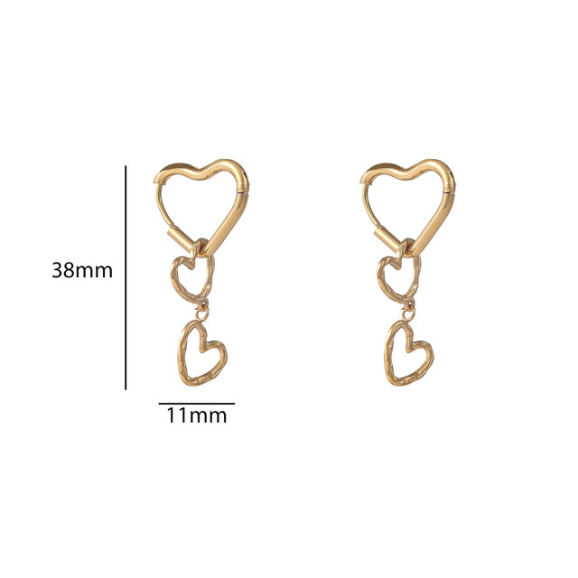Hoop Heart Hoop Oorbellen E56114-2 Hoop Heart Hoop Oorbellen E56114-2