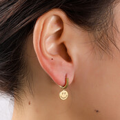 Smiley Hoop Oorbellen E56108-2 Smiley Hoop Oorbellen E56108-2