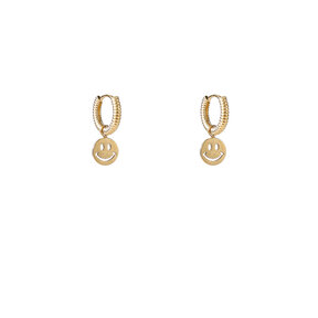 Smiley Hoop Oorbellen E56108-2