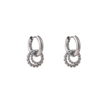 Twisted Circle Hoop Oorbellen E56107-1