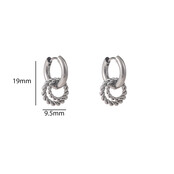 Twisted Circle Hoop Oorbellen E56107-1 Twisted Circle Hoop Oorbellen E56107-1