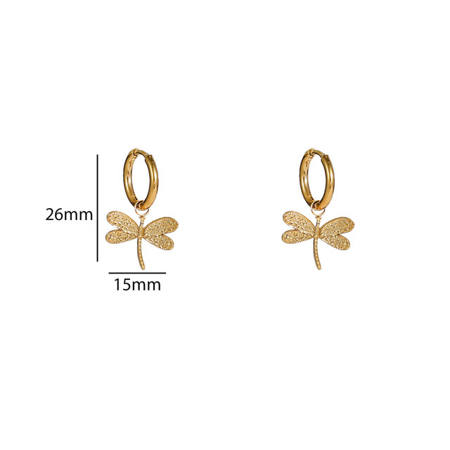 Dragonfly Hoop Oorbellen E56106-2 Dragonfly Hoop Oorbellen E56106-2