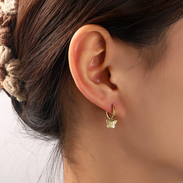 Butterfly Hoop Oorbellen E56105-2