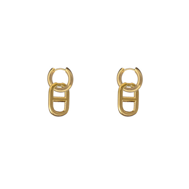 Link Hoop Oorbellen E56103-2 Link Hoop Oorbellen E56103-2
