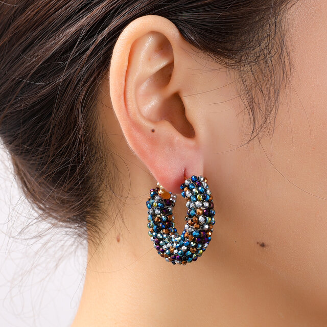 Small Beads Hoop Oorbellen E55234-3 Small Beads Hoop Oorbellen E55234-3