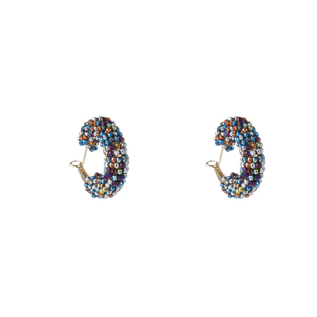 Small Beads Hoop Oorbellen E55234-3 Small Beads Hoop Oorbellen E55234-3