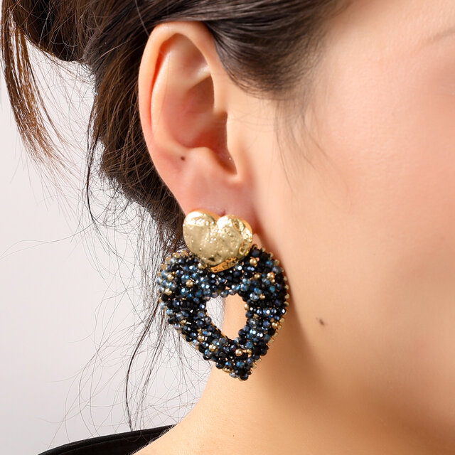 Small Beads Hearts Oorbellen E55233-1 Small Beads Hearts Oorbellen E55233-1