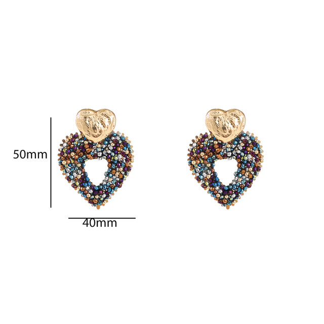 Small Beads Hearts Oorbellen E55233-3 Small Beads Hearts Oorbellen E55233-3