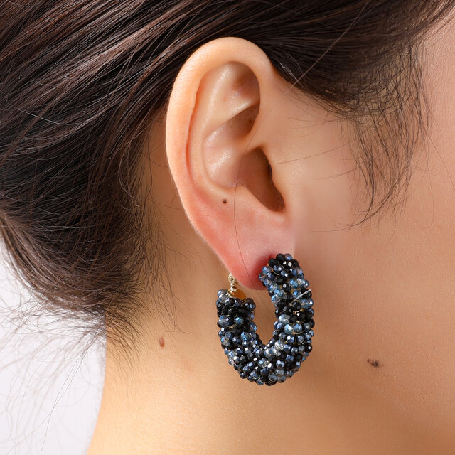 Small Beads Hoop Oorbellen E55234-1 Small Beads Hoop Oorbellen E55234-1