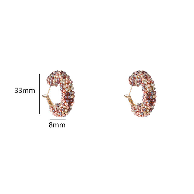 Small Beads Hoop Oorbellen E55234-2 Small Beads Hoop Oorbellen E55234-2