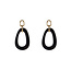 Day & Eve by Go Dutch Label Open Round Dangle Black Oorbellen E55019-1