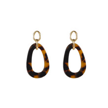 Open Round Dangle Leopard Oorbellen E55019-2