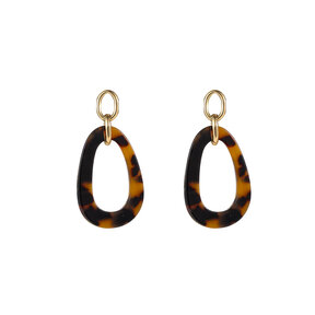 Open Round Dangle Leopard Oorbellen E55019-2