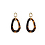 Day & Eve by Go Dutch Label Open Round Dangle Leopard Oorbellen E55019-2