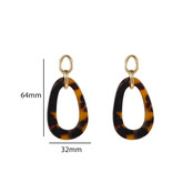 Open Round Dangle Leopard Oorbellen E55019-2 Open Round Dangle Leopard Oorbellen E55019-2