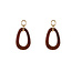 Day & Eve by Go Dutch Label Open Round Dangle Brown Oorbellen E55019-3