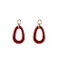 Day & Eve by Go Dutch Label Open Round Dangle Red Oorbellen E55019-4