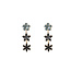 Day & Eve by Go Dutch Label Flower Dangle Black Oorbellen E55033-1