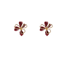 Flower Stud Red Oorbellen E55028-4