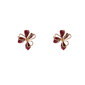 Flower Stud Red Oorbellen E55028-4