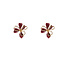 Day & Eve by Go Dutch Label Flower Stud Red Oorbellen E55028-4