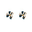 Day & Eve by Go Dutch Label Flower Stud Dark Blue Oorbellen E55028-3