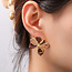 Day & Eve by Go Dutch Label Flower Stud Brown Oorbellen E55028-2