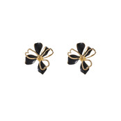 Flower Stud Black Oorbellen E55028-1 Flower Stud Black Oorbellen E55028-1