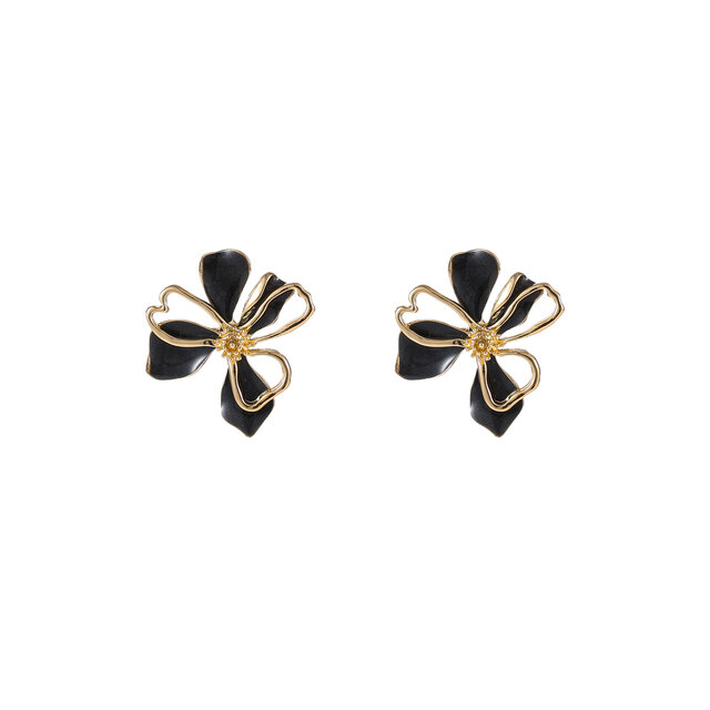 Flower Stud Black Oorbellen E55028-1 Flower Stud Black Oorbellen E55028-1