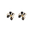 Day & Eve by Go Dutch Label Flower Stud Black Oorbellen E55028-1