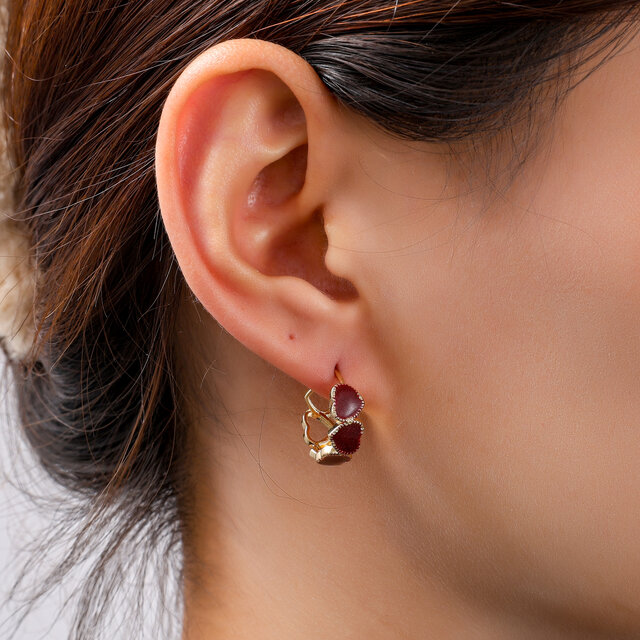 Heart Ring Red Oorbellen E55025-4 Heart Ring Red Oorbellen E55025-4