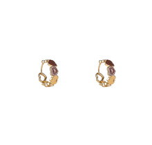 Heart Ring Brown Oorbellen E55025-2