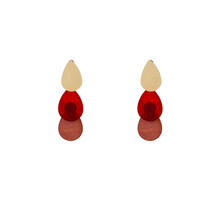 Drop Dangle Oorbellen Red E55023-3