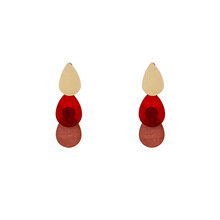 Drop Dangle Oorbellen Red E55023-3